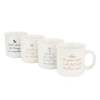 Gibson Home Daily Wisdom 4 Piece Assorted 21 Ounce Stoneware Mug Set In Multi