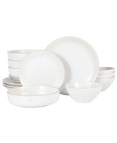 Gibson Home Dinah 16 Pc. Dinnerware Set, Service For 4 In Matte White