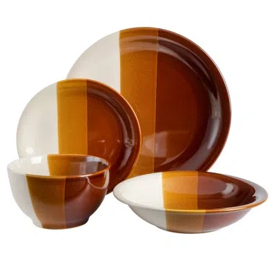 Gibson Home Dinnerware Set - Service For 4 In Autumn Canopy