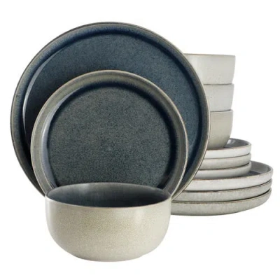 Gibson Home Earnestville 12 Piece Stoneware Dinnerware Set In Neutral