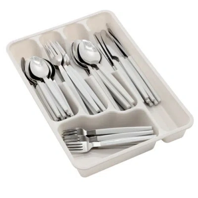 Gibson Home Edzelle 48 Piece Stainless Steel Flatware Set With Plastic Tray In Neutral