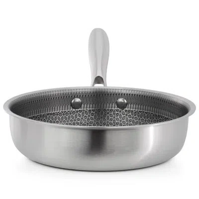 Gibson Home Elsenborn 8in Hybrid Nonstick Stainless Steel Frying Pan In Silver