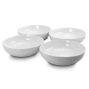 Gibson Home Extra Wide 8.5 In. Stoneware Dinner And Serving Bowls , Set Of 4 In White