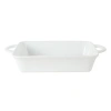 Gibson Home Gracious Dining Rectangular Stoneware Baking Dish With Handles In White