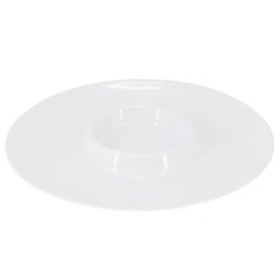 Gibson Home Grayson 12 Piece 12 Inch Round Melamine Chip And Dip Platter Set In White