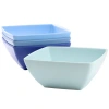 Gibson Home Grayson 4 Piece 6 Inch Square Melamine Dinner Bowl Set In Multi