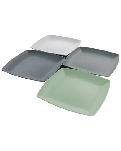 Gibson Home Grayson 4pc Square Melamine Dessert Plate Set