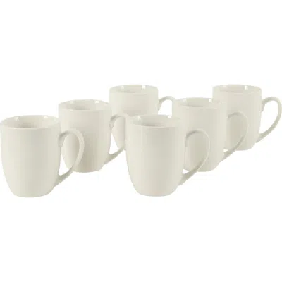 Gibson Home Great Essentials 16-ounce Porcelain Coffee Mugs In White