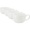 Gibson Home Great Essentials 4 Piece 32.5 Ounce Fine Ceramic Large Latte Mug Set In White