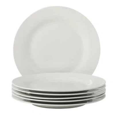 Gibson Home Great Essentials Fine Ceramic Dinner Plate Set In White