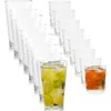 Gibson Home Great Foundations 16 Piece Tumbler And Double Old Fashioned Glass Set In Transparent