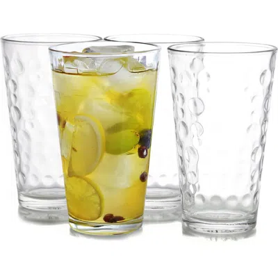 Gibson Home Great Foundations 4 Piece 16 Oz. Tumbler Set In Transparent