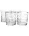 Gibson Home Great Foundations 4pc Double Old-fashioned Glass Set In Transparent