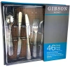 Gibson Home Hamme 46 Piece Flatware Set With Wire Caddy In Silver