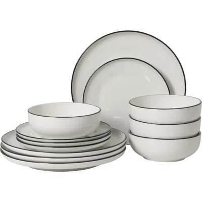Gibson Home Havenstone Classic 12-piece Porcelain Dinnerware Set