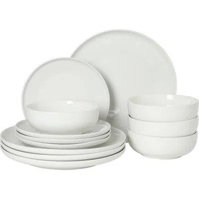 Gibson Home Havenstone Classic Porcelain Dinnerware Set In White