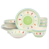 Gibson Home Heidy 12 Piece Hand Painted Durastone Dinnerware Set In Multi