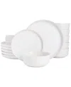 Gibson Home Home Zuma 18 Piece Dinnerware Set, Service For 6 In White