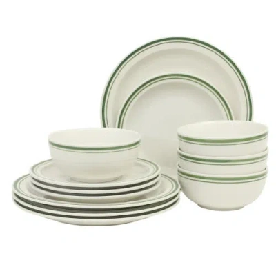 Gibson Home Hometown Diner Porcelain Dinnerware Set In White