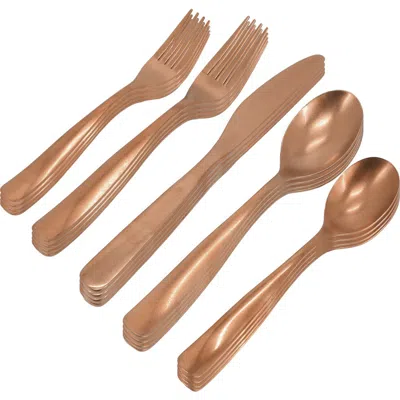 Gibson Home Hulton 20 Piece Stainless Steel Flatware Set In Gold