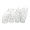 Gibson Home Jewelite 16 Piece Tumbler And Double Old Fashioned Glass Set In Transparent