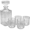 Gibson Home Jewelite 5 Piece Glass Decanter Set In Transparent