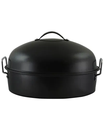 Gibson Home Kenmar High Dome Oval Roaster Set In Black