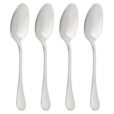 Gibson Home Manchester 4 Piece Stainless Steel Dinner Spoon Set In Silver
