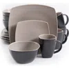 Gibson Home Matte 16-piece Dinnerware Set, Taupe In Neutral