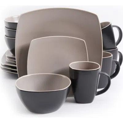 Gibson Home Matte 16-piece Dinnerware Set, Taupe In Neutral