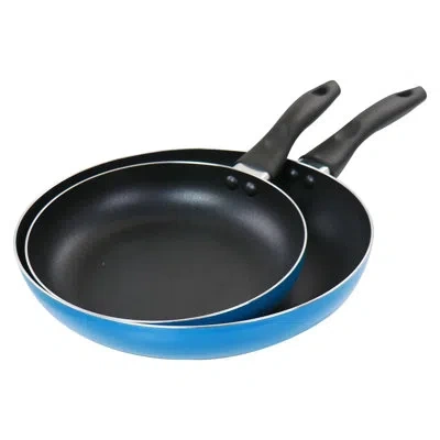 Gibson Home Non Stick Aluminum Frying Pan In Blue