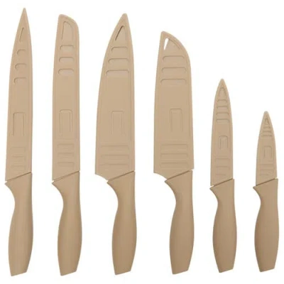 Gibson Home Nonstick Stainless Steel 12 Piece Cutlery Set In Beige