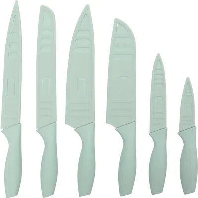 Gibson Home Nonstick Stainless Steel 12 Piece Cutlery Set Turquoise In Green