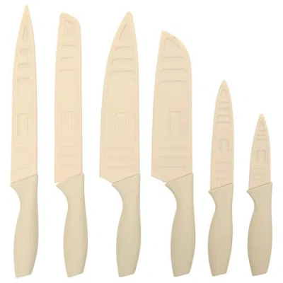 Gibson Home Nonstick Stainless Steel 12 Piece Cutlery Set In White
