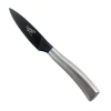 Gibson Home Opus 3.5 Inch. Stainless Steel Paring Knife With Black Blade In Silver