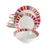 Gibson Home Orleans 12 Piece Ceramic Dinnerware Set In Multi