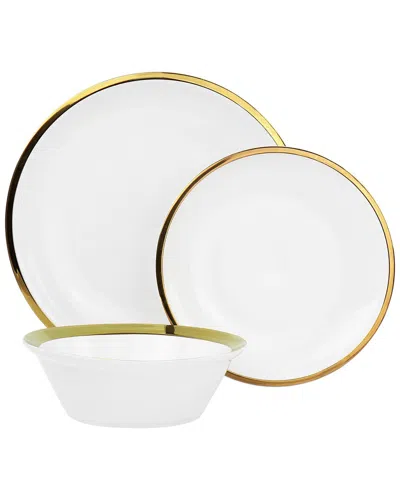 Gibson Home Premier Gold Fine Ceramic 12pc Dinnerware Set