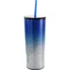 Gibson Home Rainbow Blast 4 Piece 21 Ounce Sparkly Tumbler Set In Blue