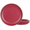 Gibson Home Rockabye 4 Piece Melamine Dinner Plate Set In Red