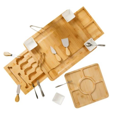 Gibson Home Rustic Inspirations 18-piece Charcuterie Board Set In Brown