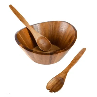 Gibson Home Sherwood 3-piece Salad Bowl Set In Natural