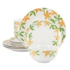 Gibson Home Surrey Hill 12 Piece Round Fine Ceramic Dinnerware Set In White