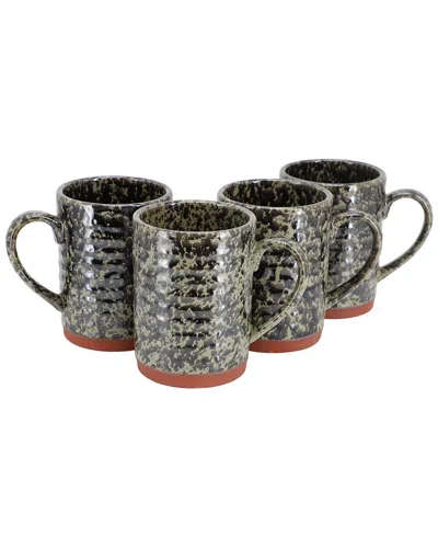 Gibson Home Terra Bella 4pc Terracotta Mug Set In Gray