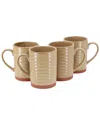 Gibson Home Terra Bella 4pc Terracotta Mug Set In Brown