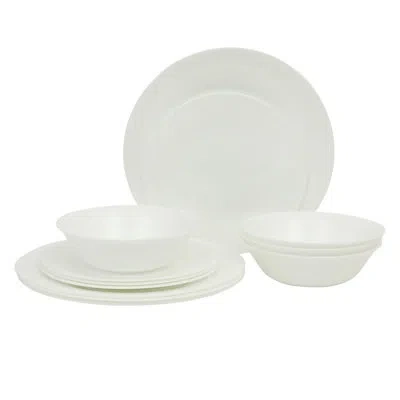 Gibson Home Vanilla Hills Opal Glass Dinnerware Set In Purple