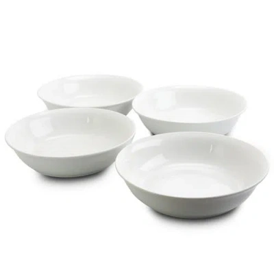 Gibson Home Wide 8.75 In. Stoneware Dinner And Serving Bowls , Set Of 4 In White