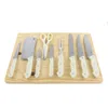 Gibson Home Wildcraft 10 Piece Cutlery Set With Cutting Board In Gray