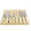 Gibson Home Wildcraft 10 Piece Cutlery Set With Cutting Board In White