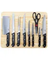Gibson Home Wildcraft 10pc Cutlery Set With Wooden Cutting Board