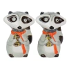 Gibson Home Woodland Raccoon 2 Piece Hard Dolomite Salt And Pepper Set In Multi